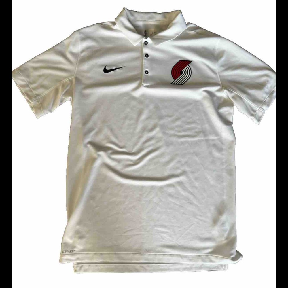 New NWT Portland Trail Blazers Nike Dri-Fit Coaches Size L Polo Shirt